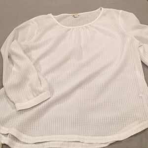 Jcrew plaid white blouse